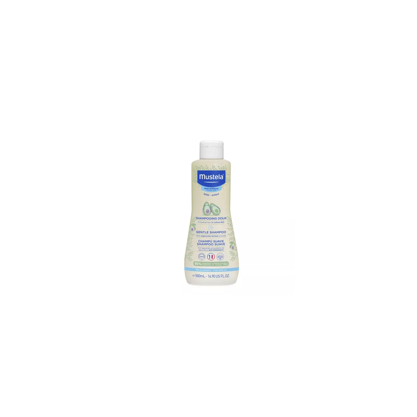 Mustela Shampoing doux à l'avocat Bio - 500ml