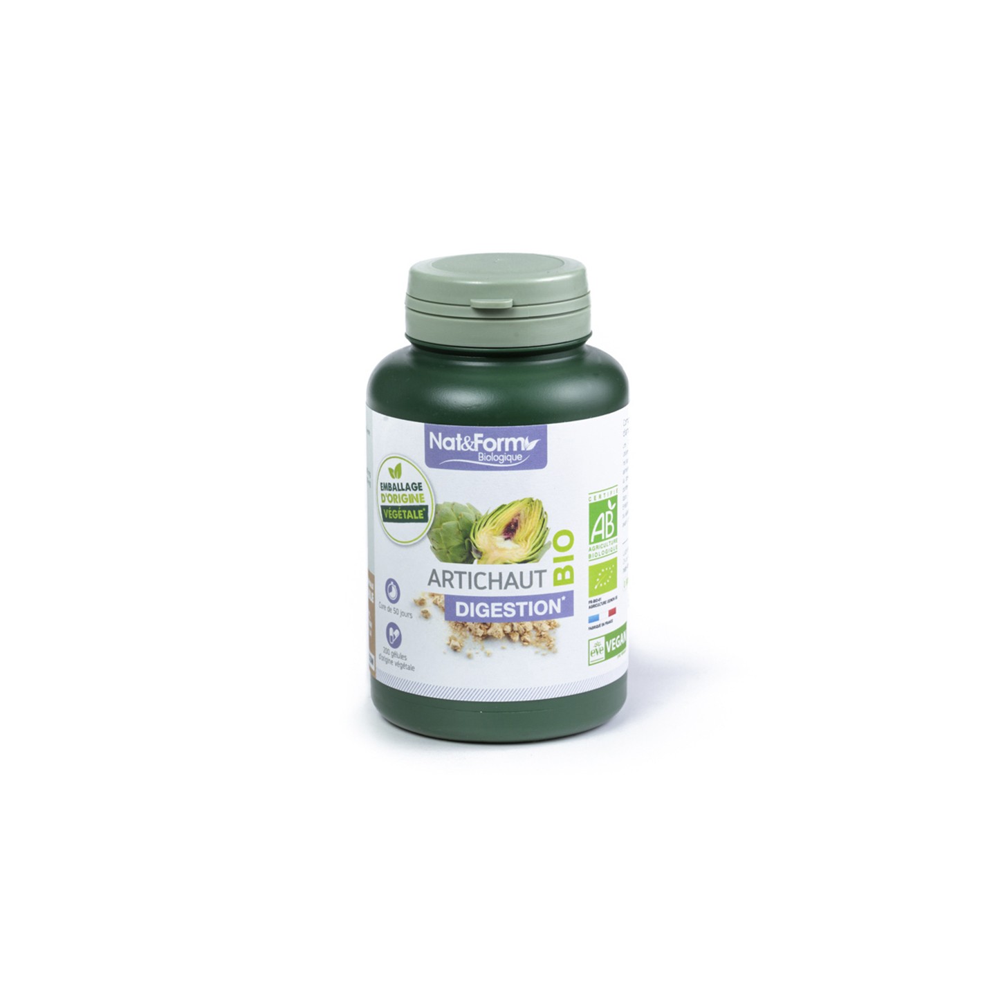 Nat & form Artichaut bio 200 gélules