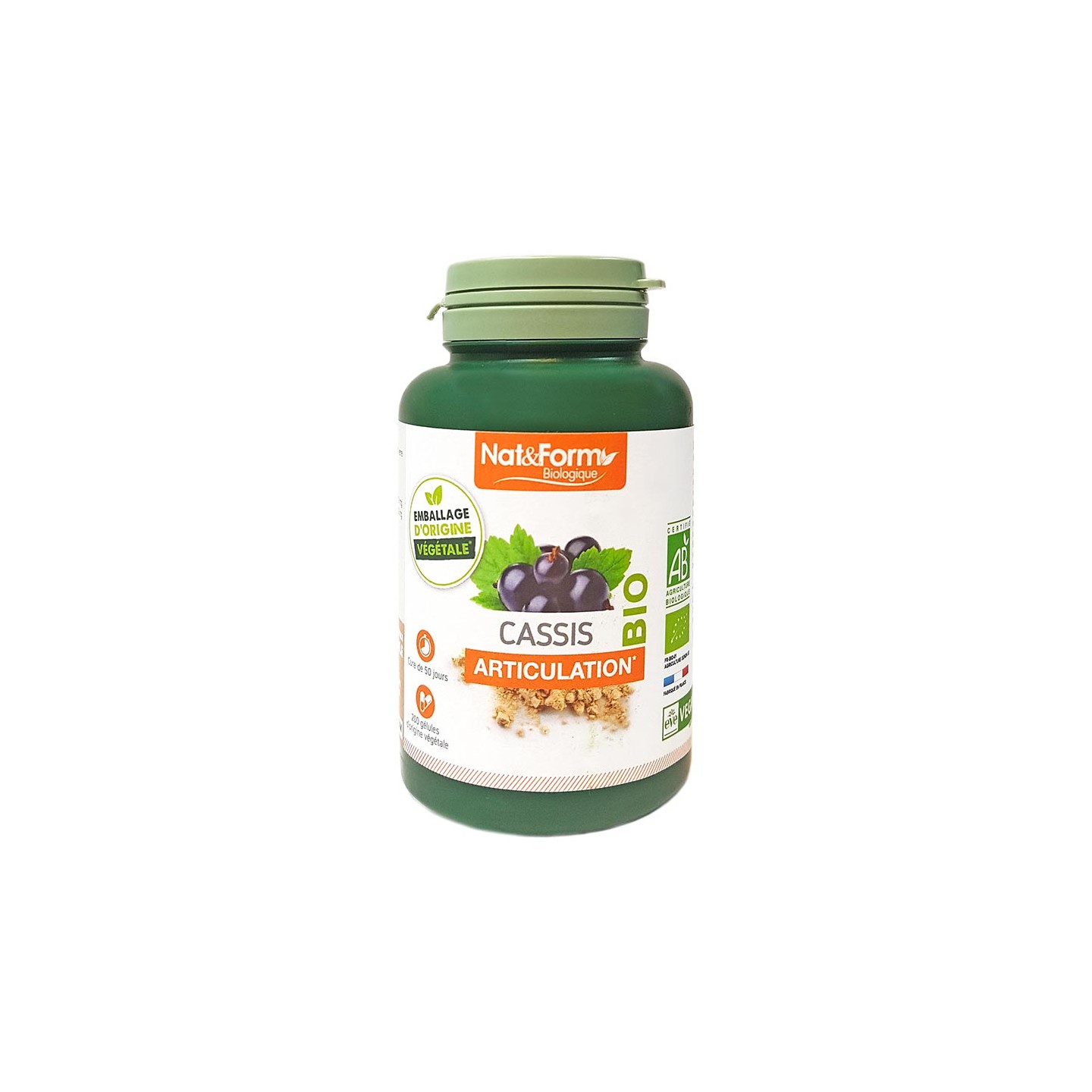 Nat & form Cassis bio 200 gélules