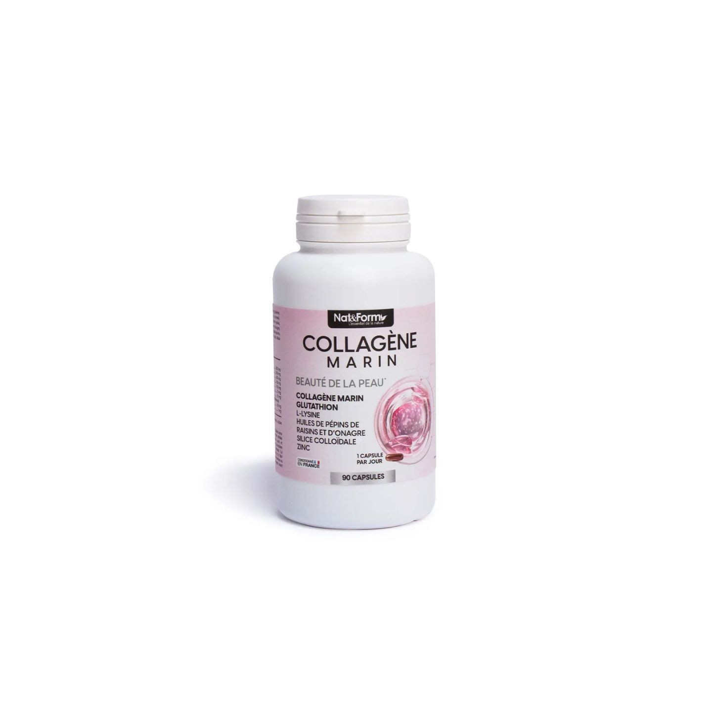 Nat & Form Collagène marin Beauté de la peau - 90 capsules