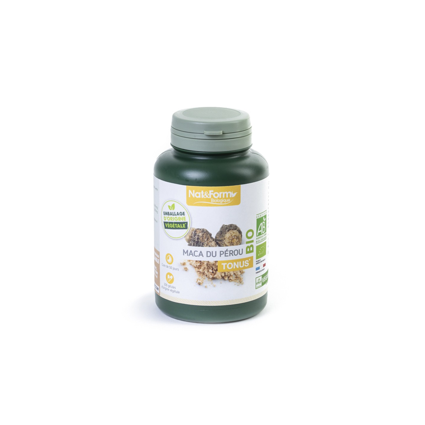 Nat & form Maca du pérou bio 200 gélules