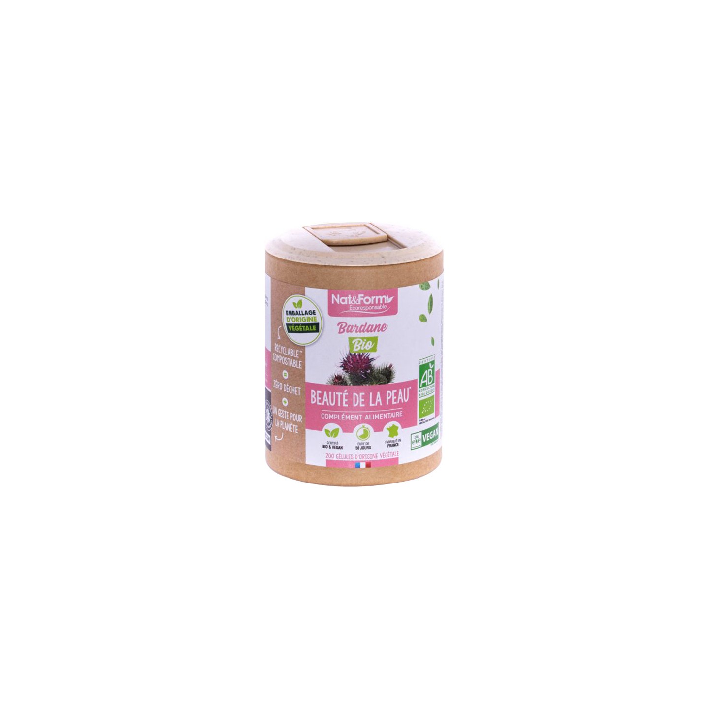 Nat&Form Bardane Bio - 200 gélules