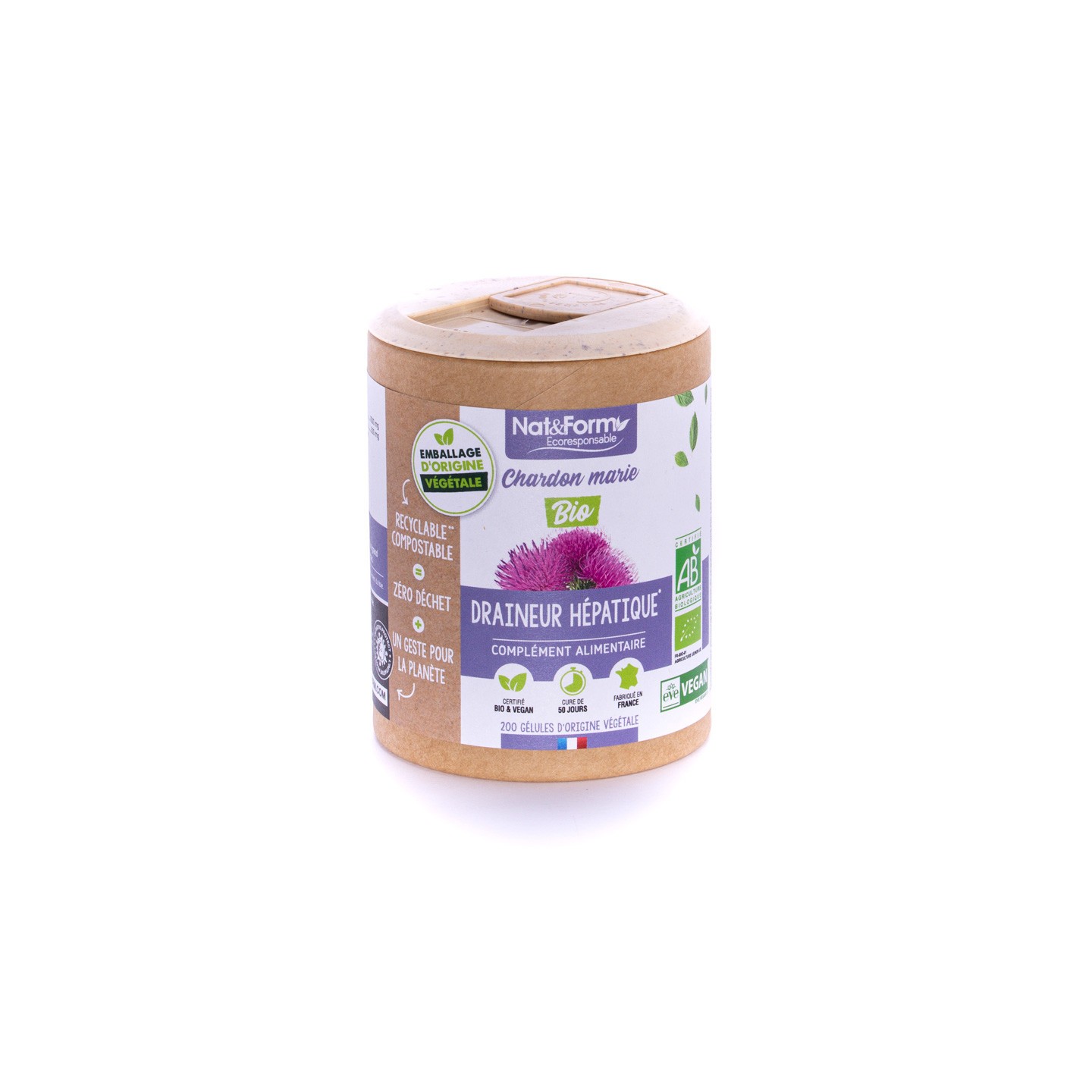 Nat&Form Chardon marie Bio - 90 gélules
