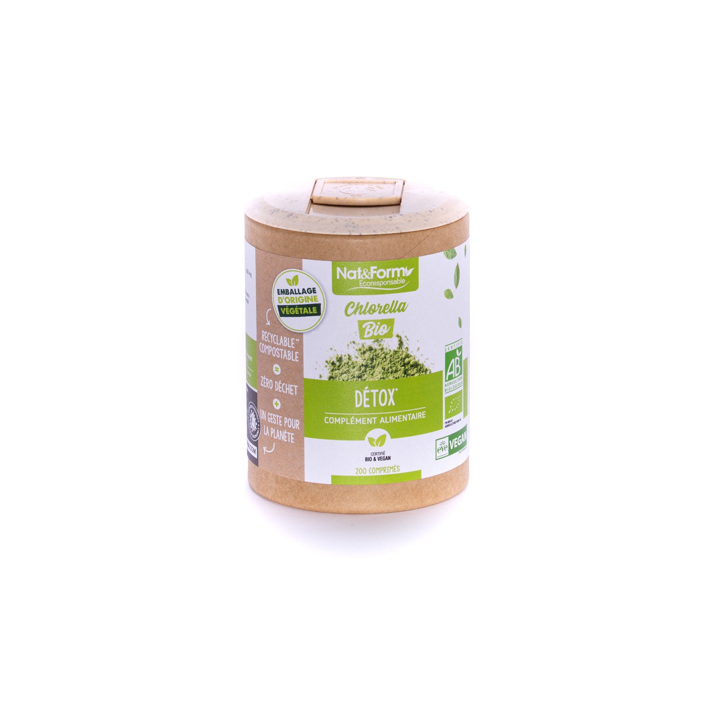 Nat&Form Chlorelle Bio - 200 gélules