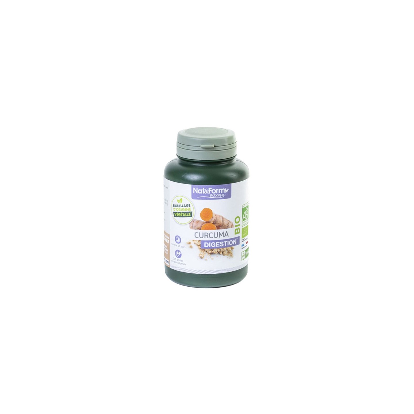 Nat&Form Curcuma Bio - 200 gélules