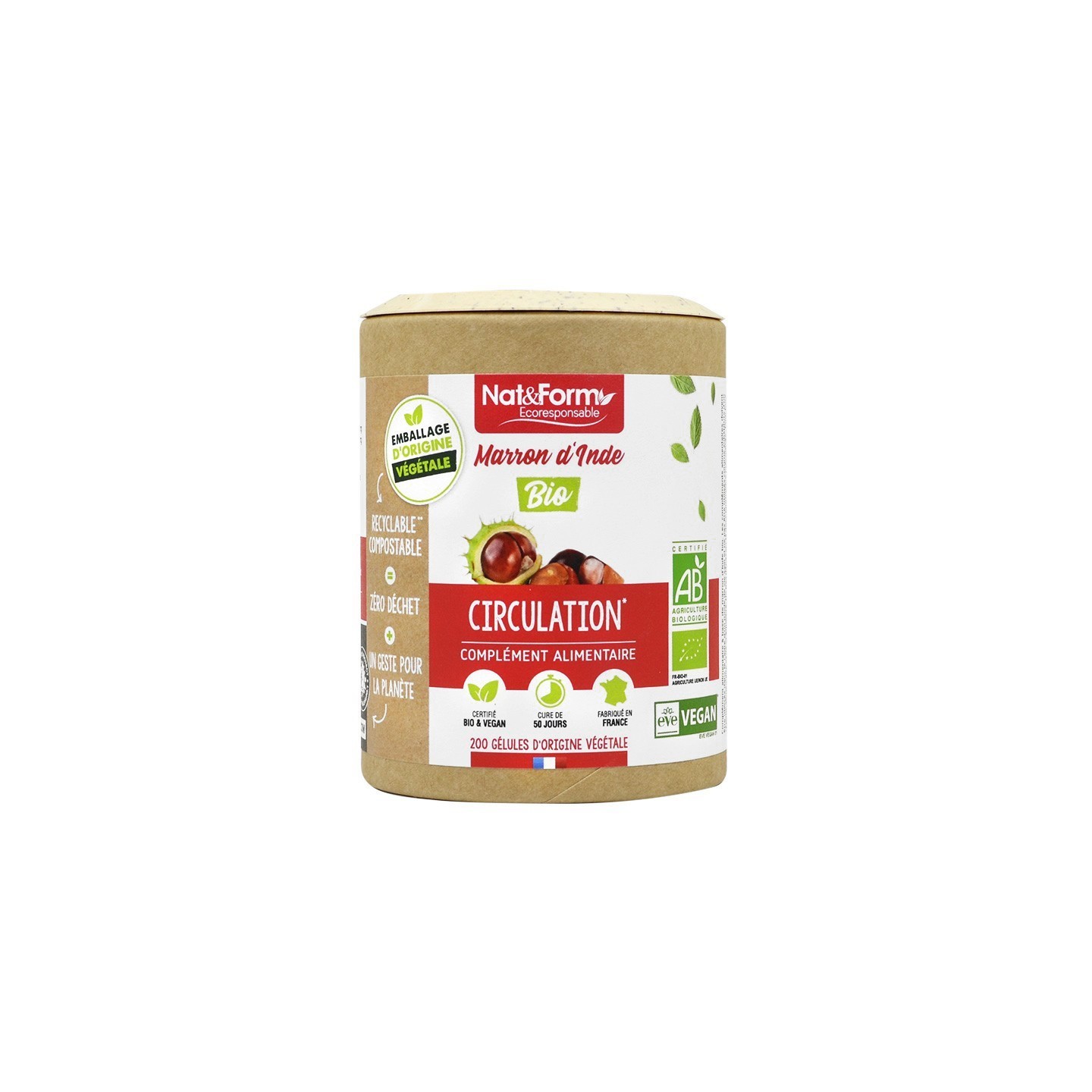 Nat&Form Marron d'inde Bio - 200 gélules