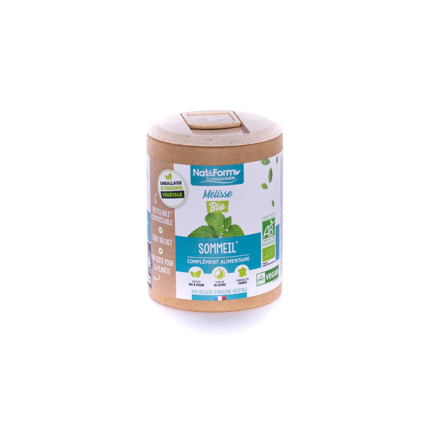 Nat&Form Mélisse Bio - 90 gélules
