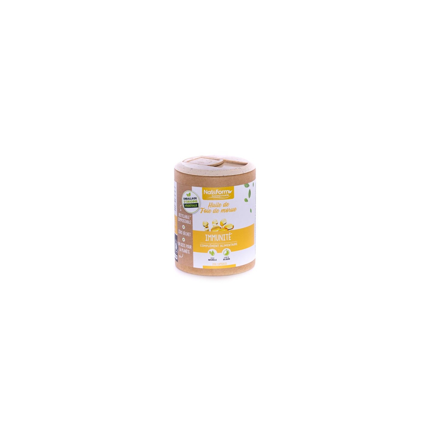 Nat&Form Original Huile de foie de morue - 200 capsules