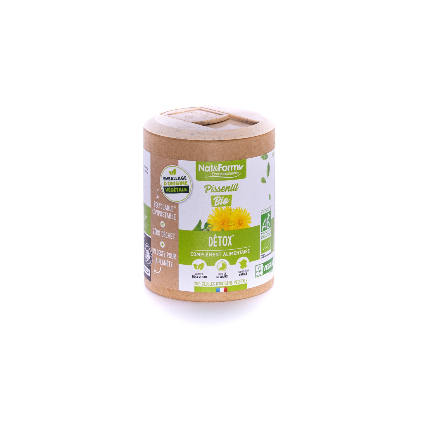 Nat&Form Pissenlit Bio - 90 gélules