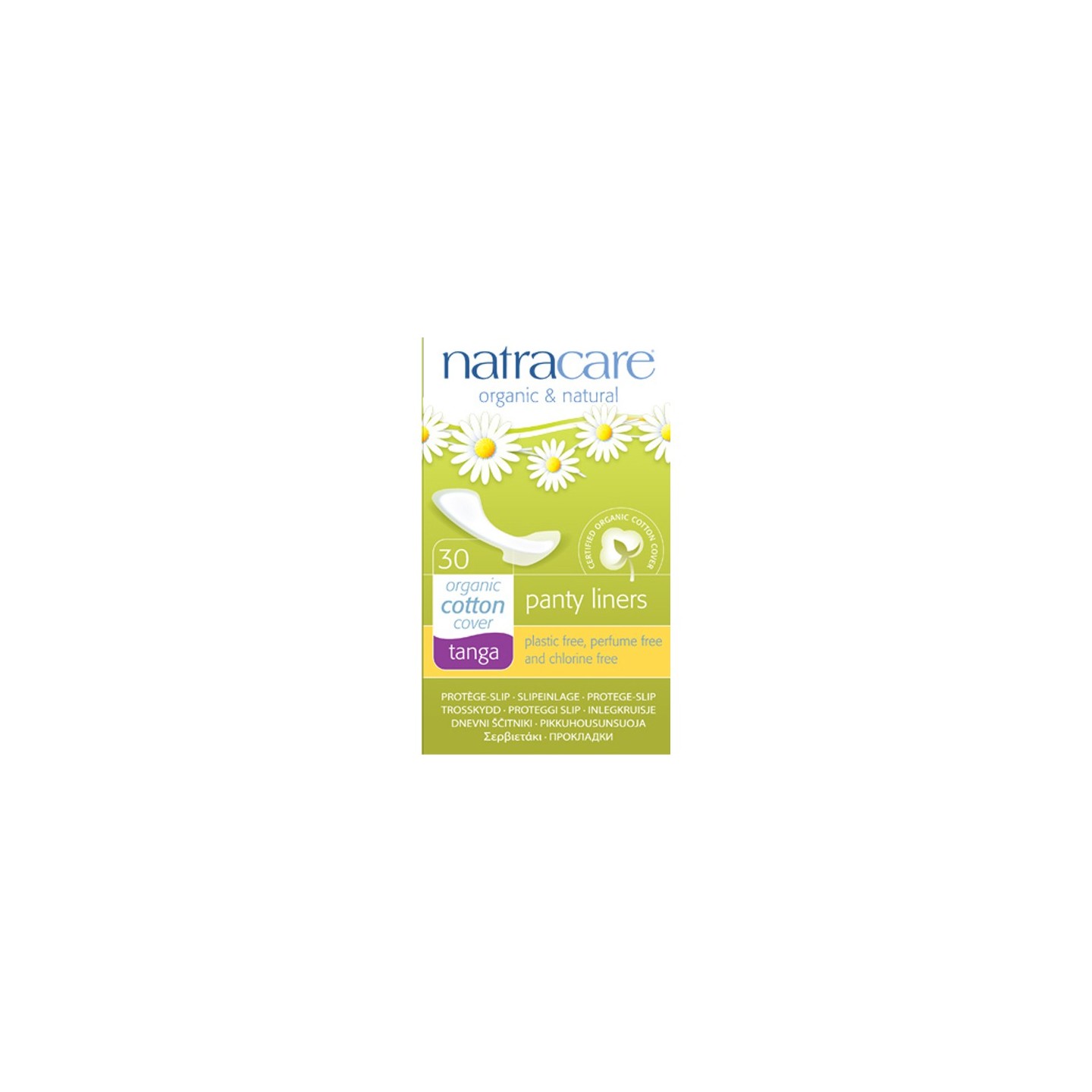 Natracare Protège-slips String et Tanga Boite de 30