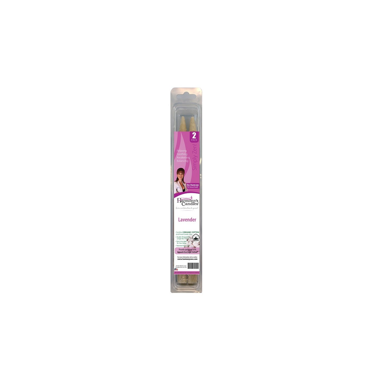 Natural Health Harmony Bougies auriculaires bio lavande - 2 unités