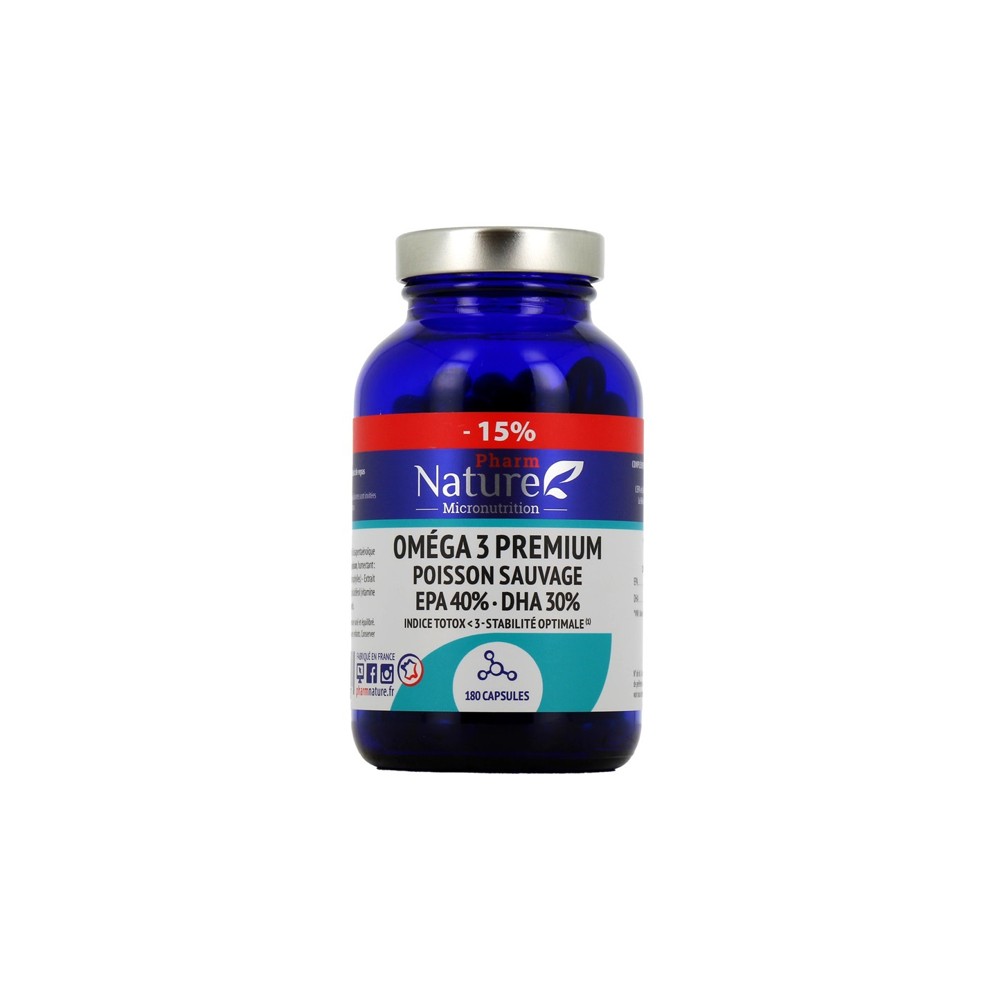Nature Attitude Oméga 3 Premium - 180 capsules