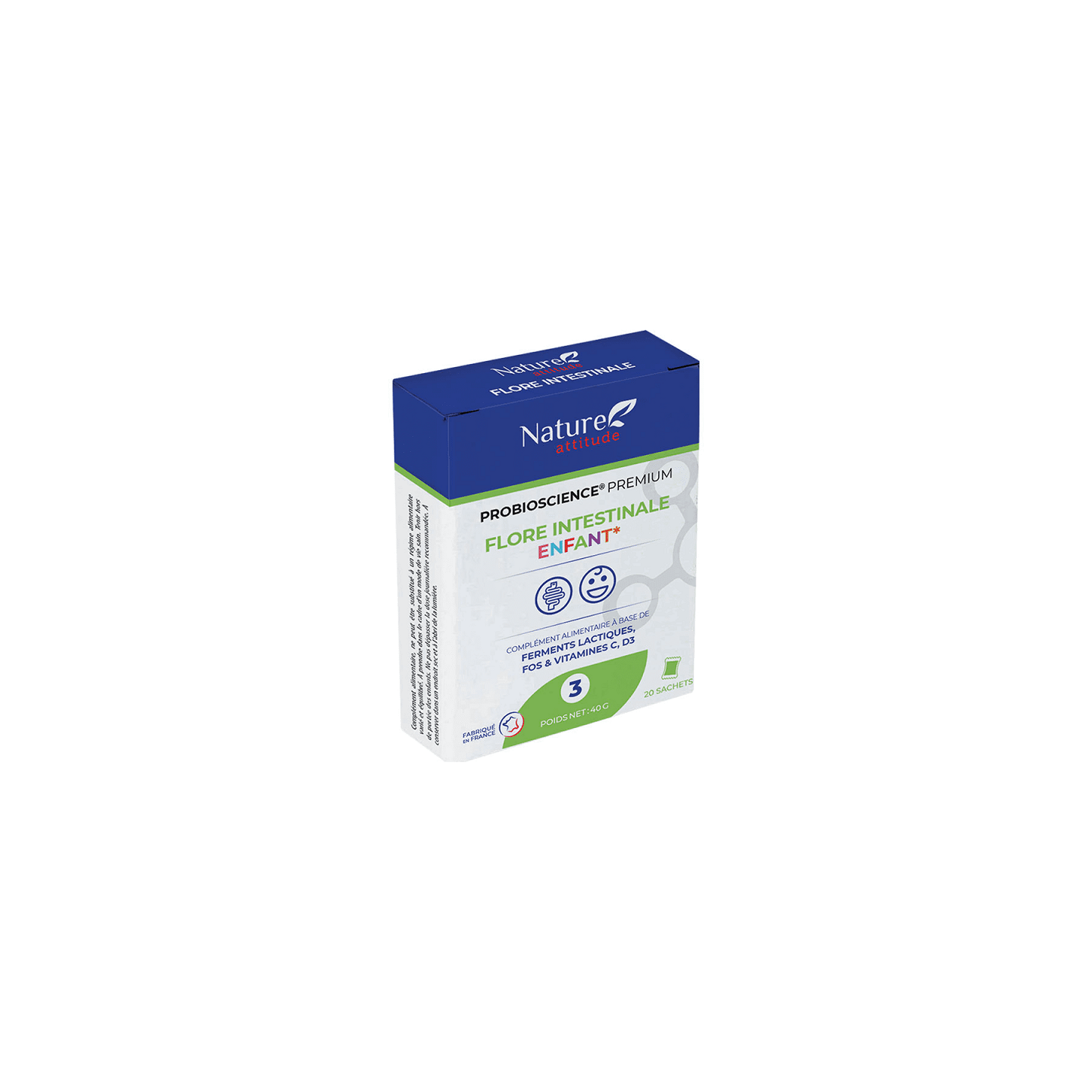 Nature Attitude Probioscience 3 flore intestinale enfant - 20 sachets