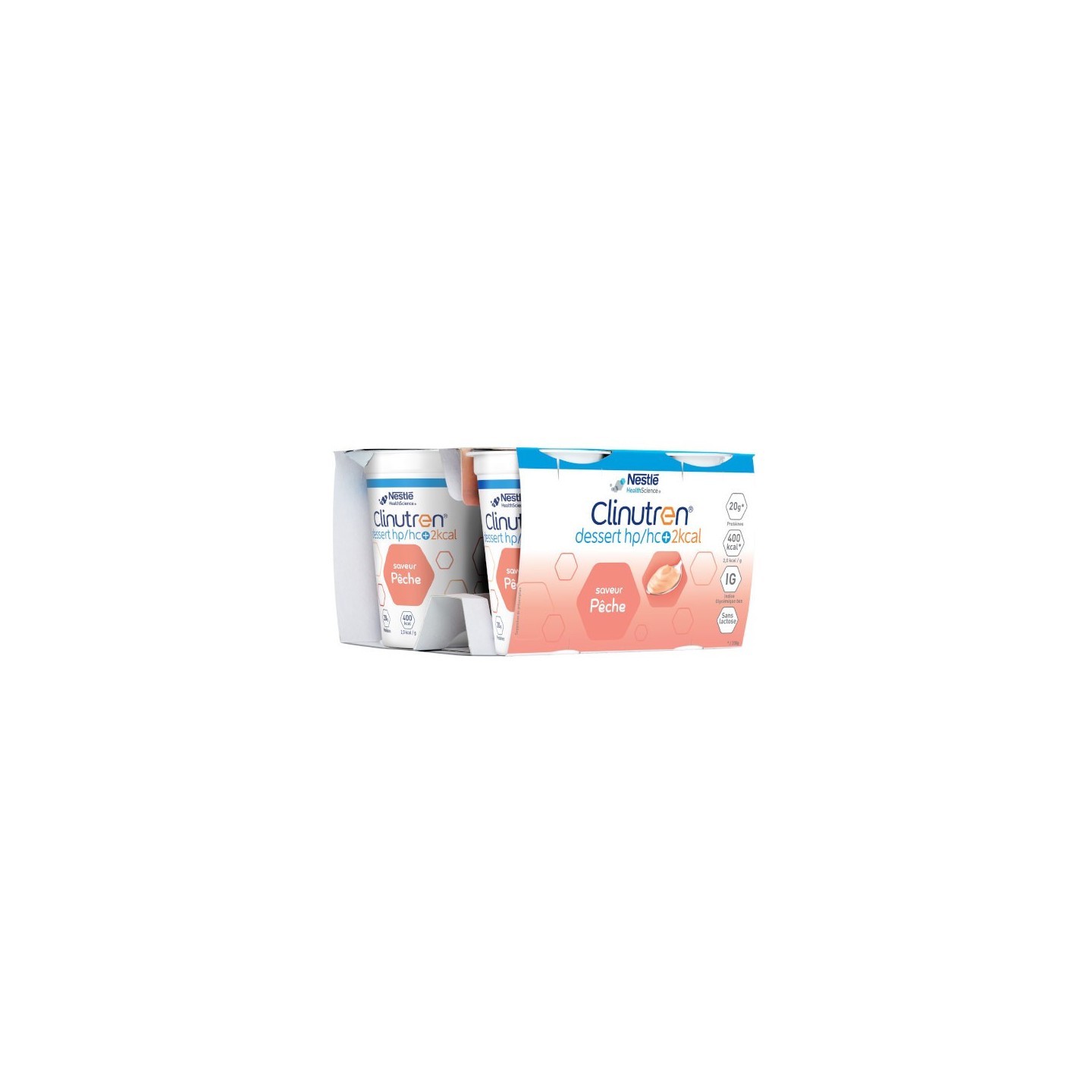 Nestlé Health Science Clinutren Dessert HP/HC + Pêche - 4 X 200g