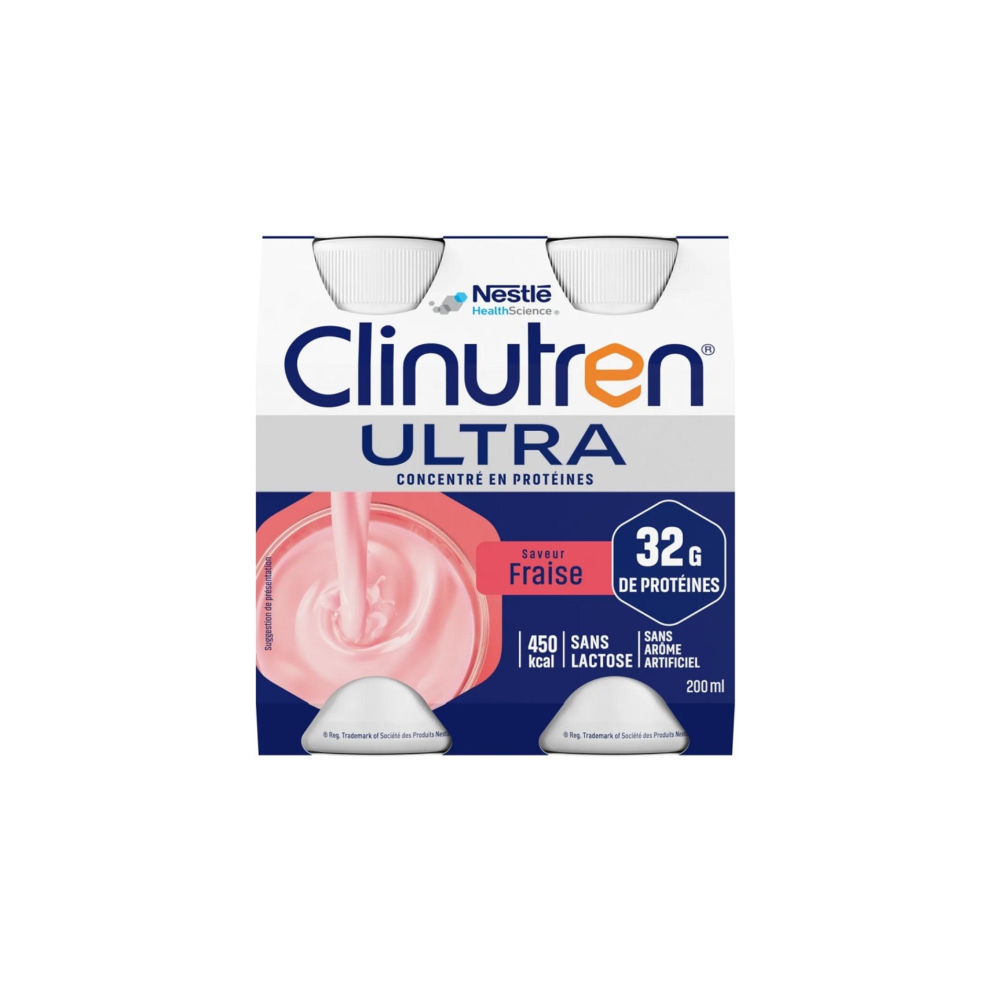 Nestlé Health Science Clinutren Ultra saveur fraise - 4 X 200ml