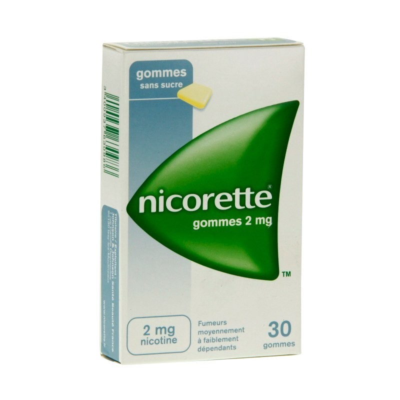 Pharmacie Bastille - Nicorette 2Mg Sans Sucre 30 Gommes à Mâcher