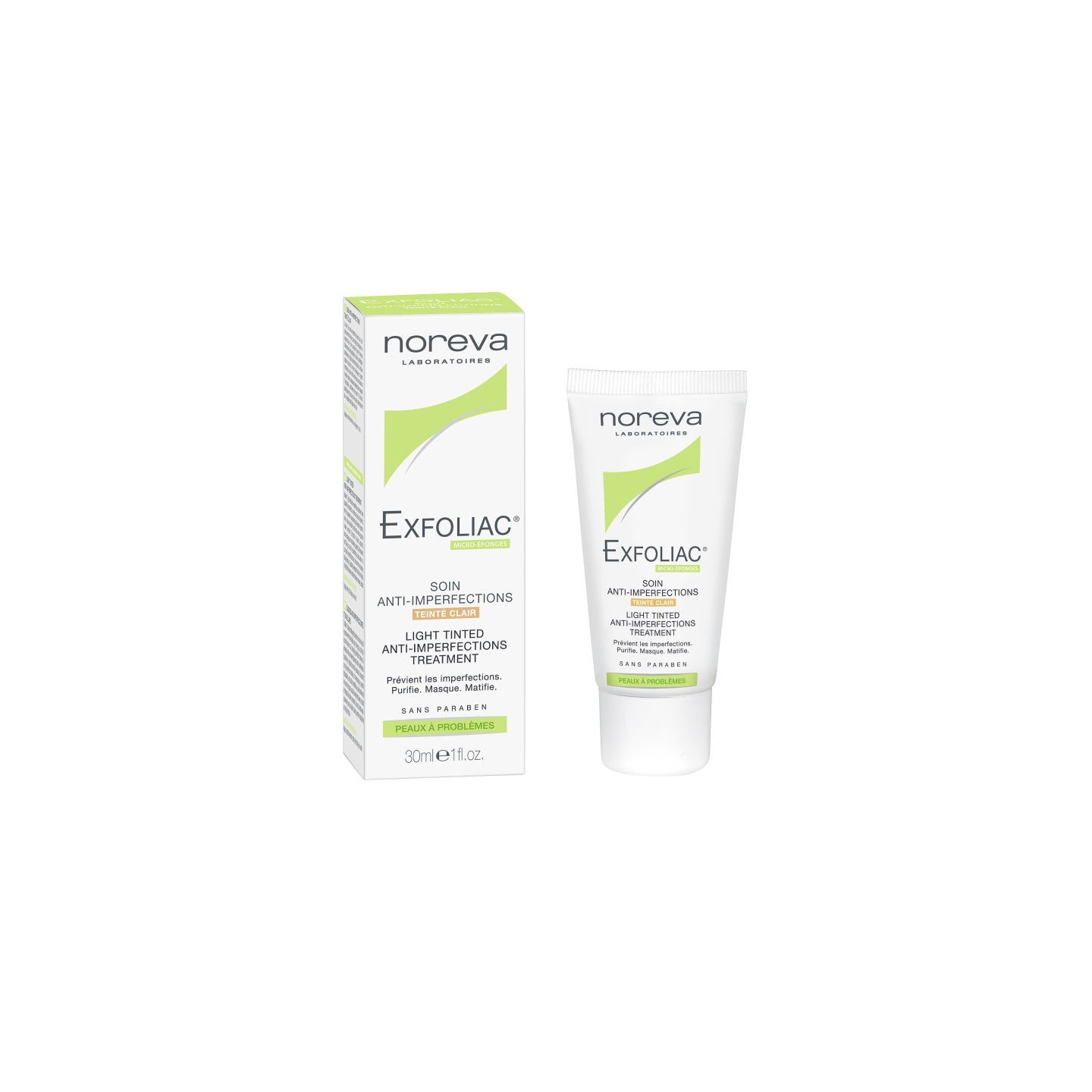 Noreva Exfoliac soin anti-imperfections teinté clair - 30ml