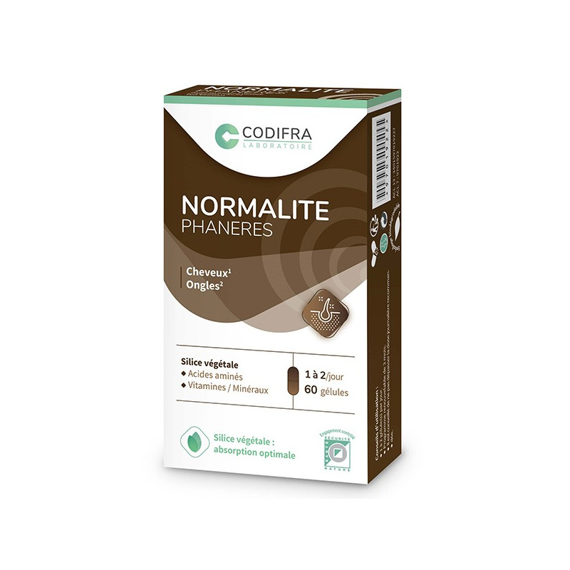 Normalite phanères cheveux et ongles 60 gélules