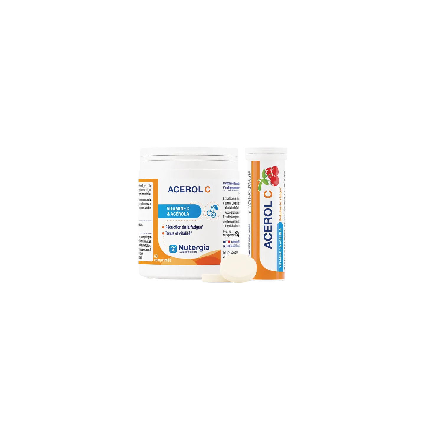 Nutergia Acérol C - 60 comprimés à croquer + 15 Offerts