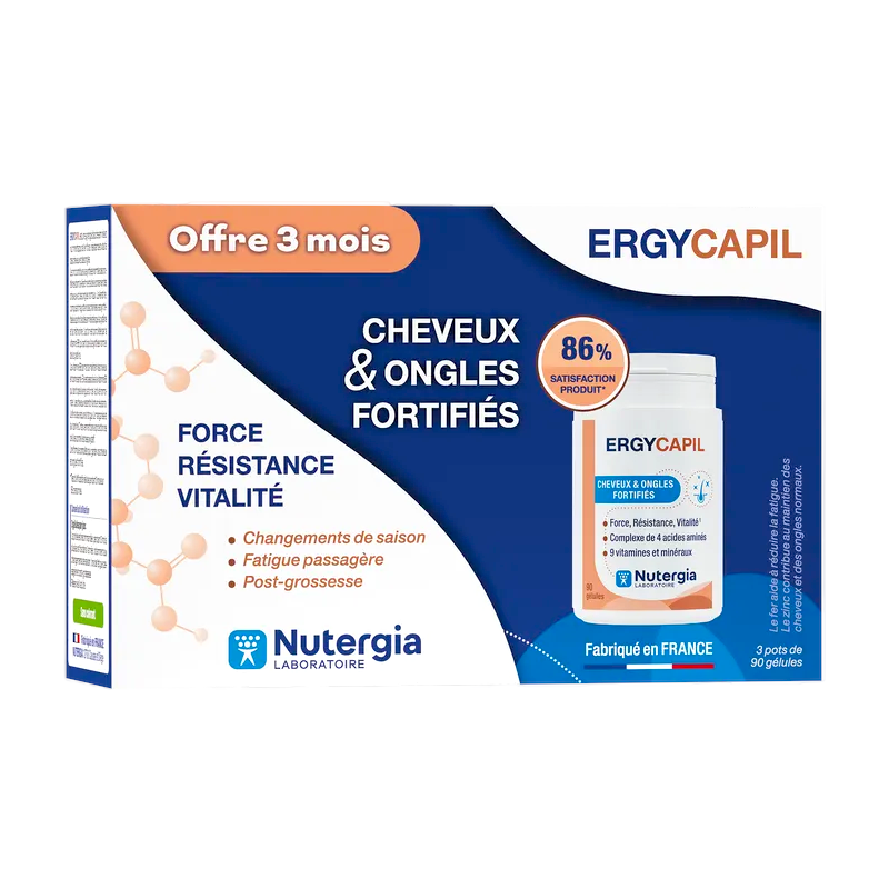Nutergia Ergycapil 3 pots de 90 gélules