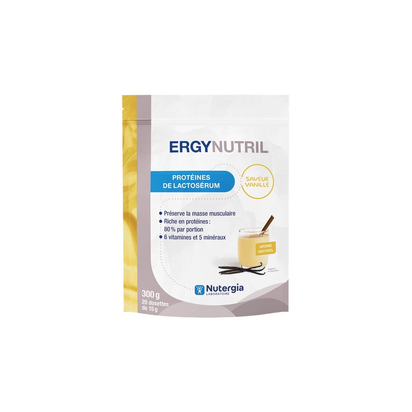 Nutergia Ergynutril Protéines de lactosérum vanille - 300g