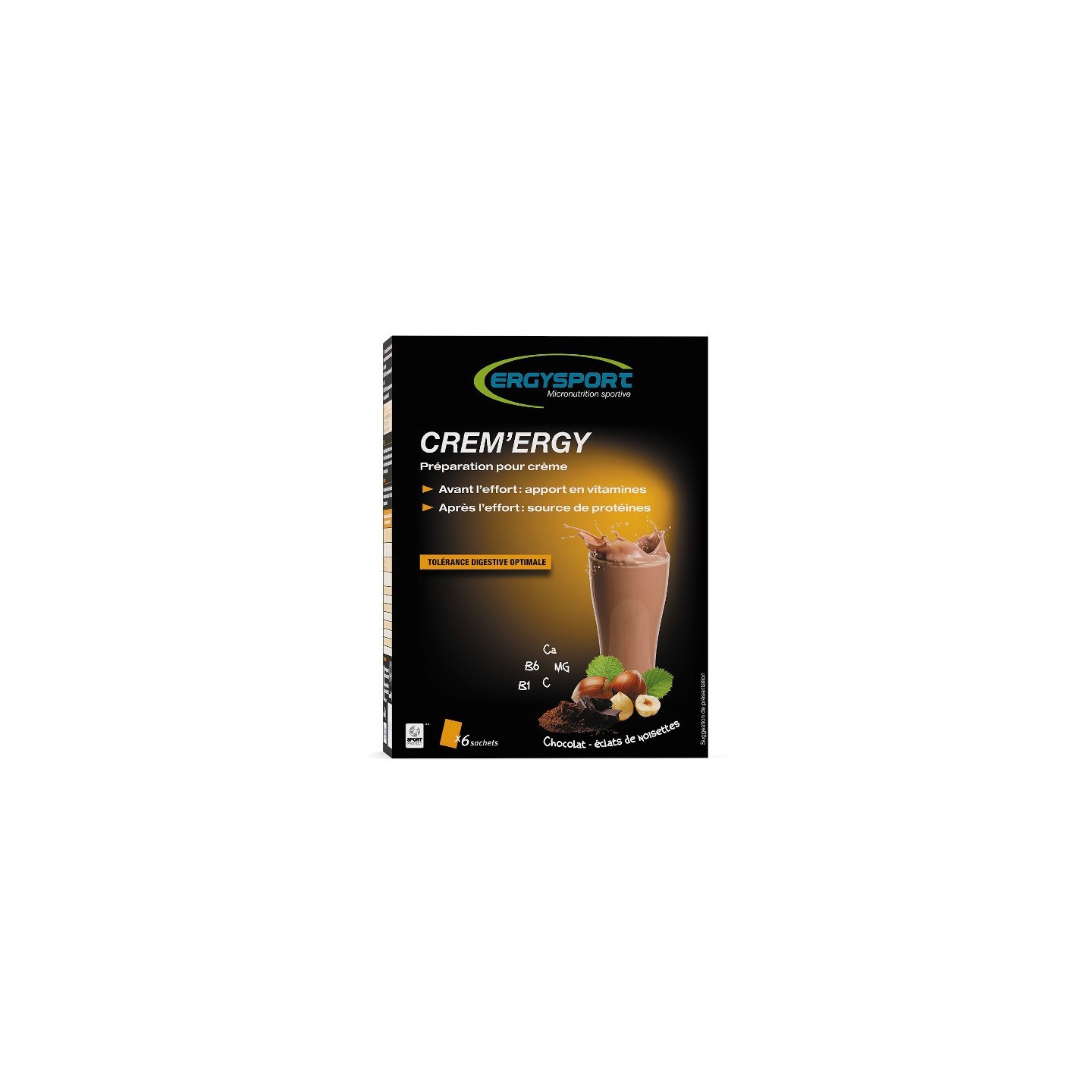 Nutergia Ergysport Creme'rgy Chocolat Noisette - 6 sachets