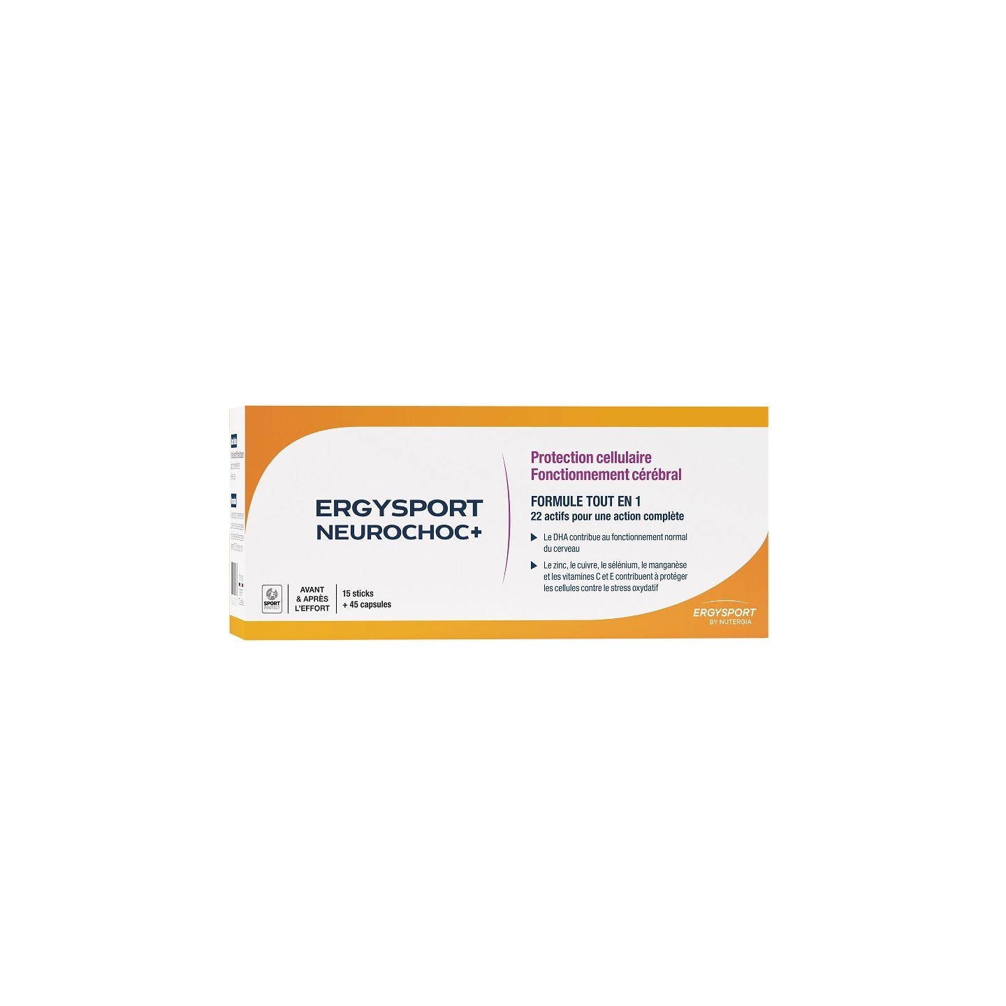 Nutergia Ergysport neurochoc+ - 15 sticks + 45 capsules