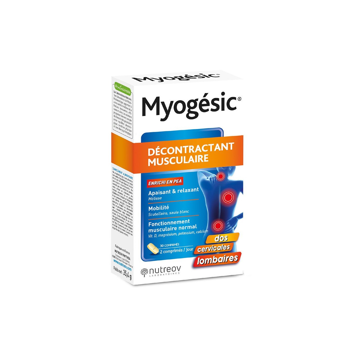 Nutreov Physcience Myogesic décontractant musculaire - 30 comprimés