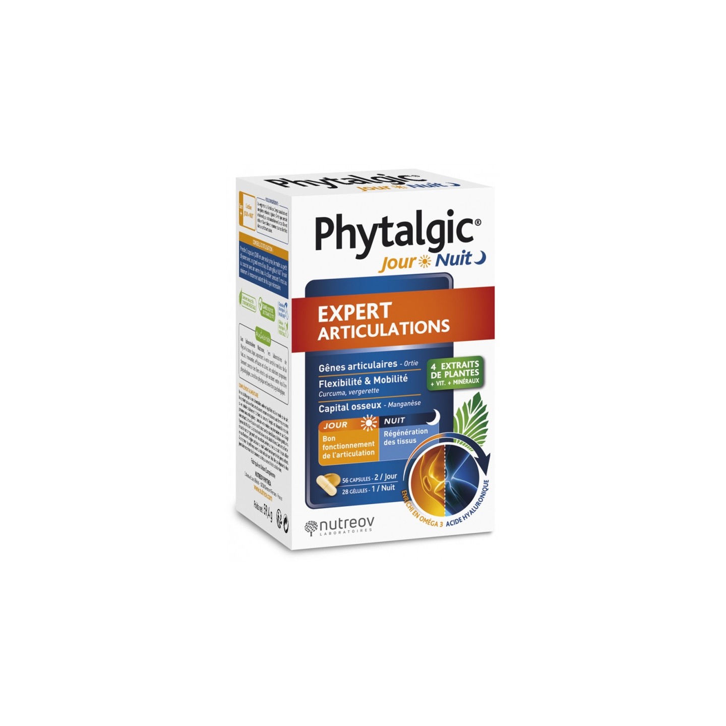 Nutreov Phytalgic Jour Nuit Expert articulations - 56 capsules + 28 gélules