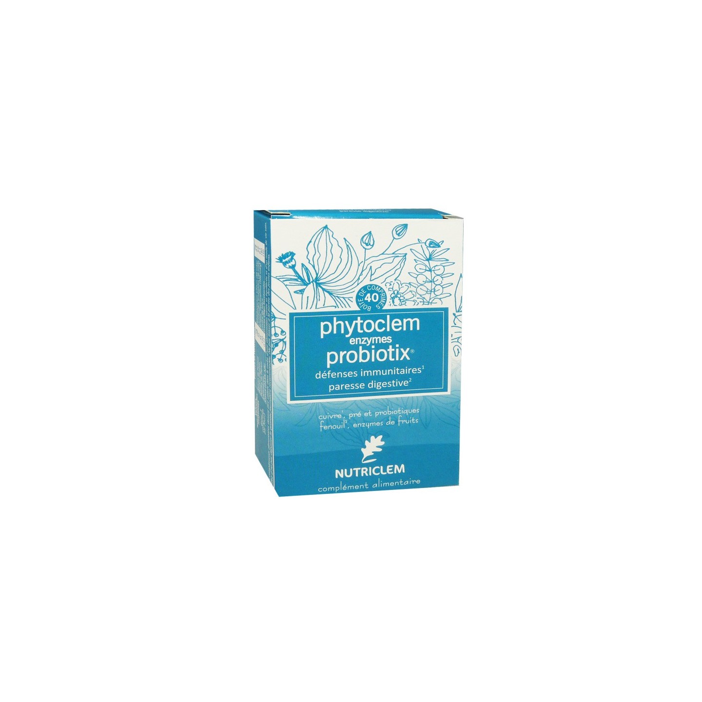 Nutriclem Phytoclem enzymes probiotix - 40 comprimés