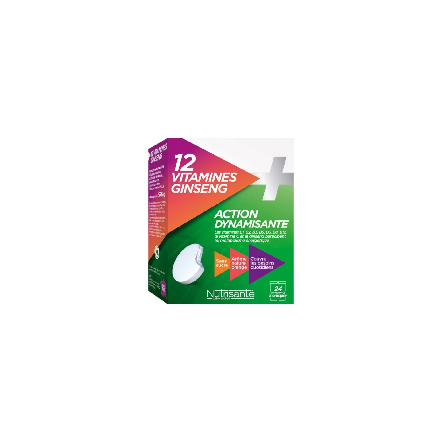 Nutrisanté 12 Vitamines + Ginseng - 24 comprimés