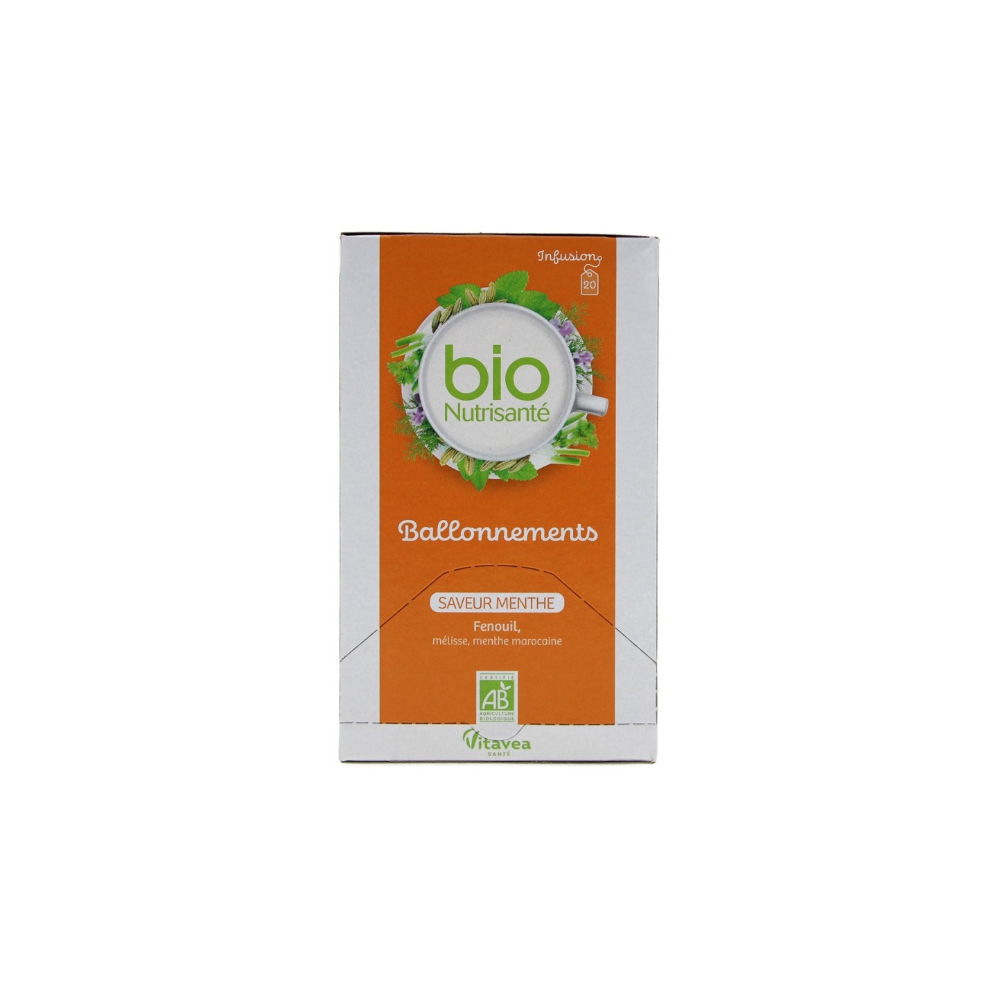 Nutrisanté Infusion Ballonnements Bio - 20 sachets