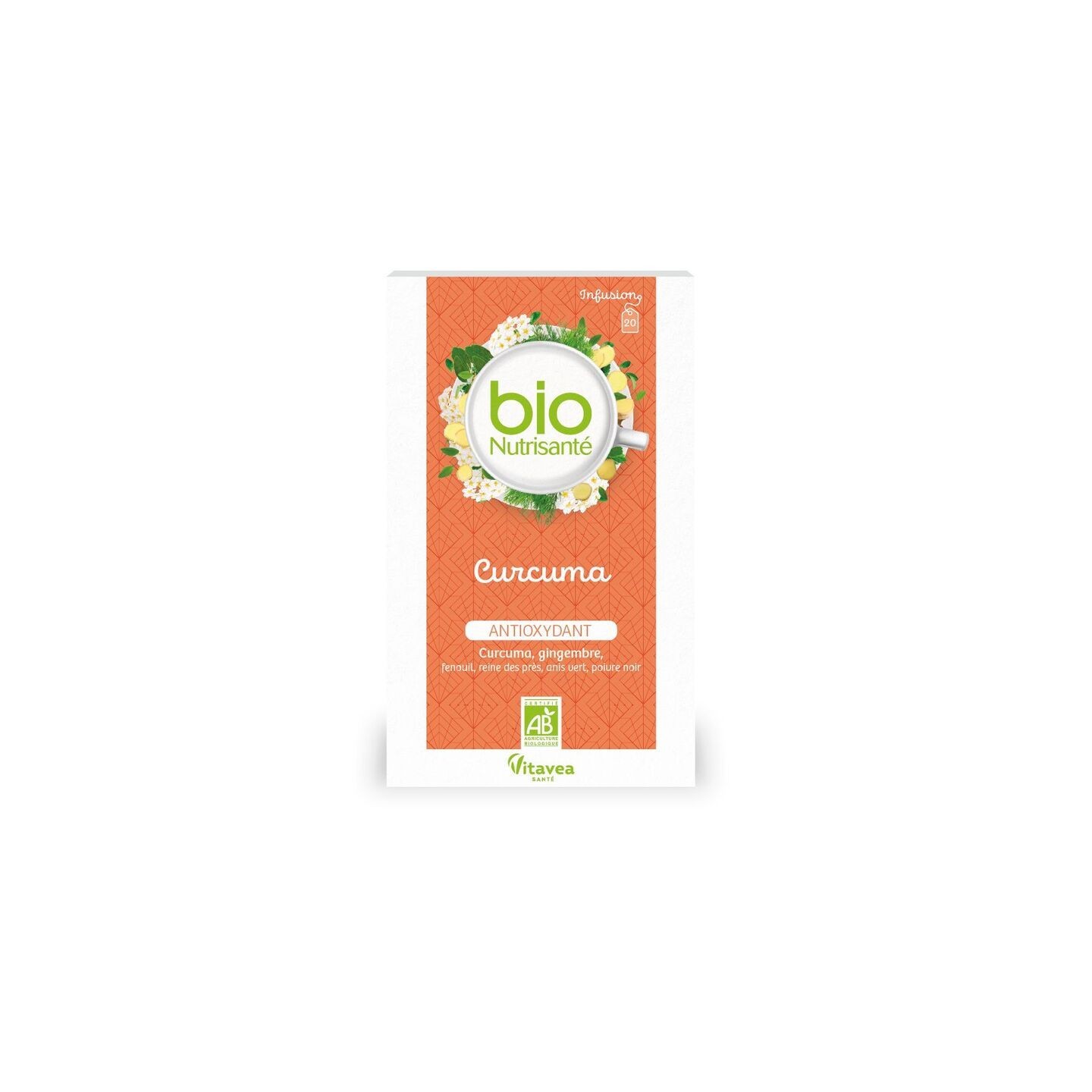 Nutrisanté Infusion Curcuma antioxydant Bio - 20 sachets