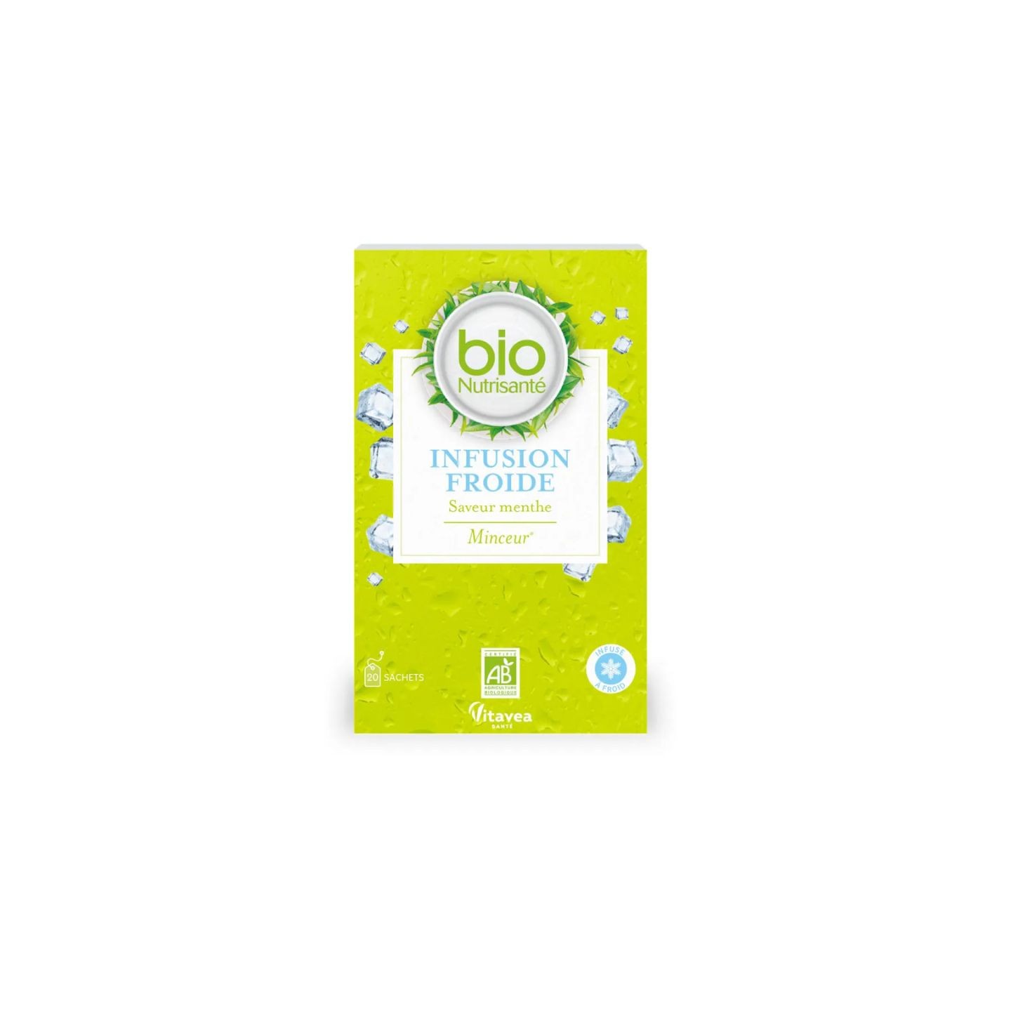 Nutrisanté Infusion froide minceur Bio Saveur menthe - 20 sachets