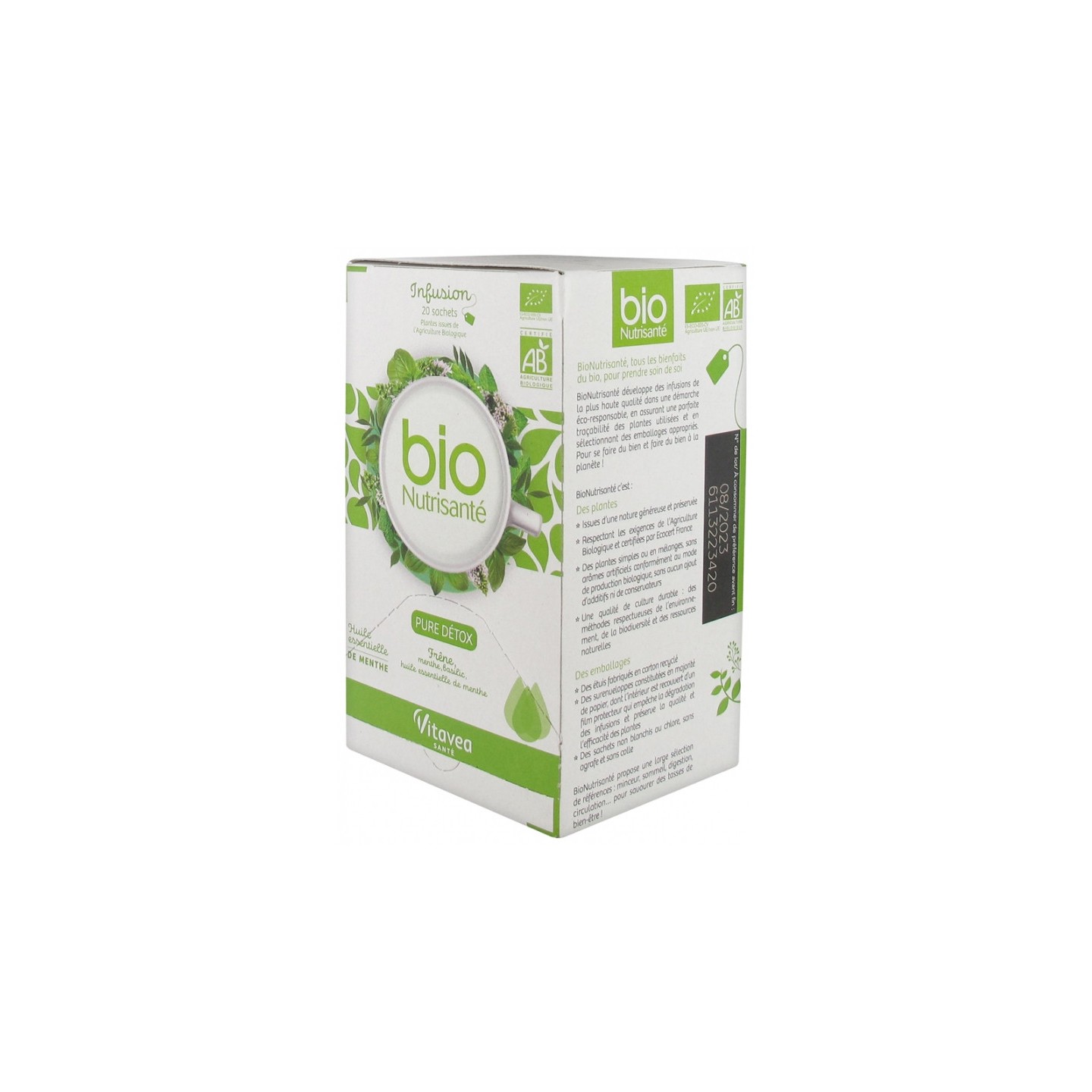 Nutrisanté Infusion Pure Détox Bio - 20 sachets