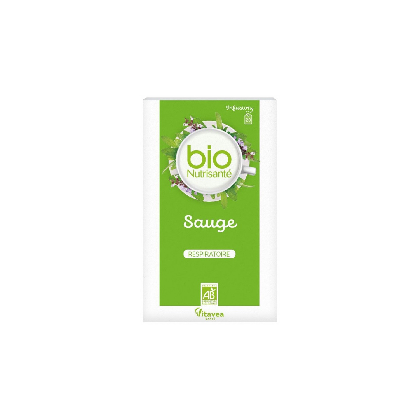 Nutrisanté Infusion Sauge Respiratoire Bio - 20 sachets