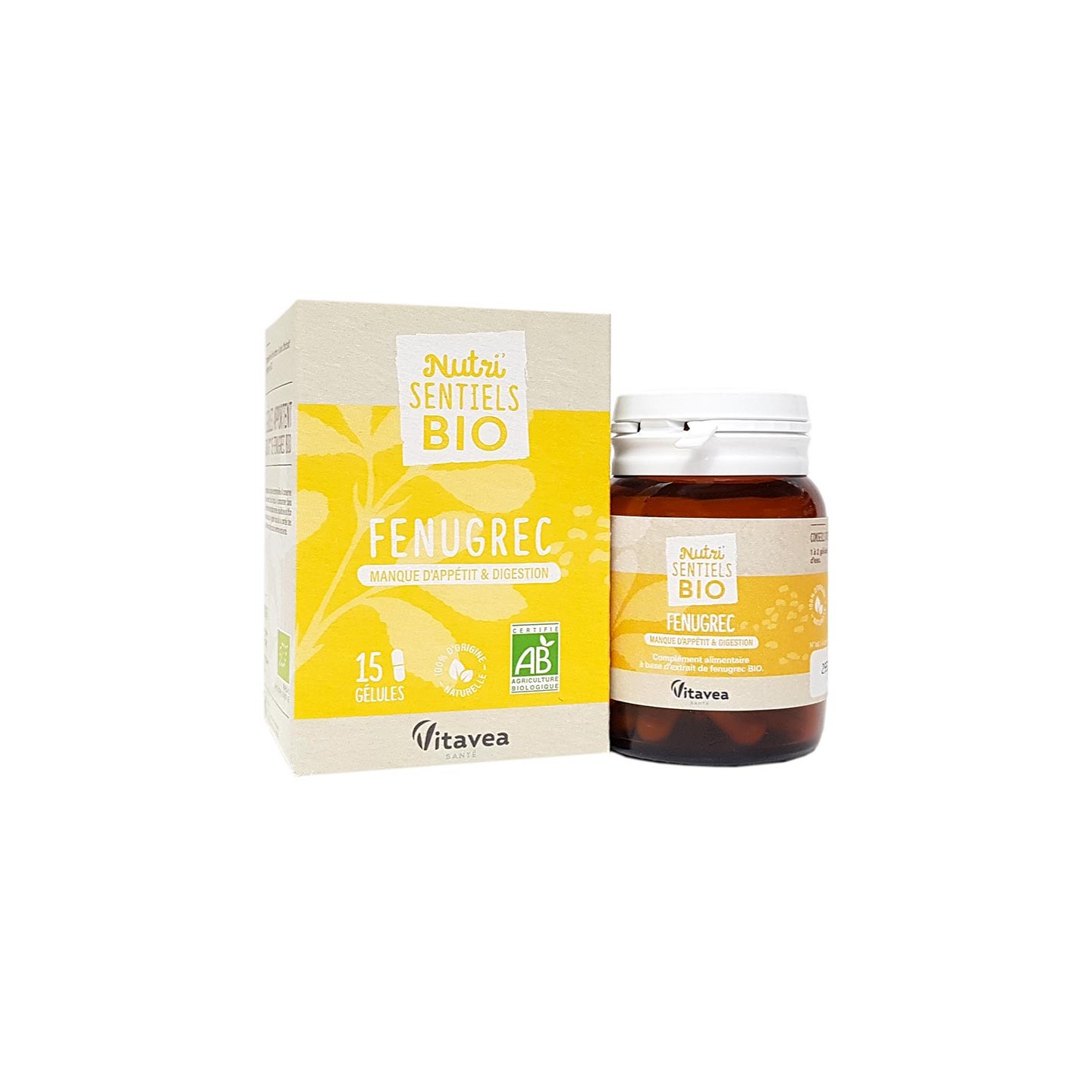 Nutrisanté Nutri'Sentiels Bio Fenugrec - 15 gélules
