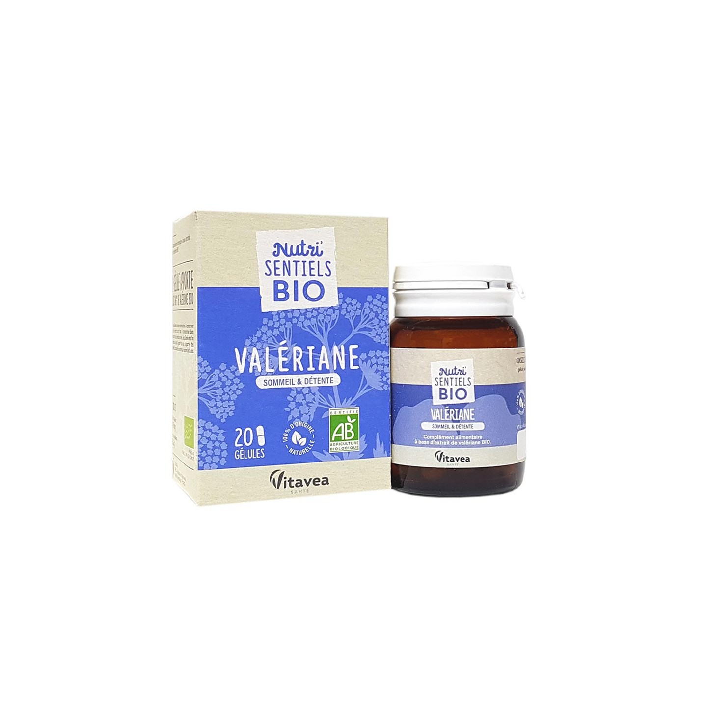 Nutrisanté Nutri'Sentiels Bio Valériane - 20 gélules
