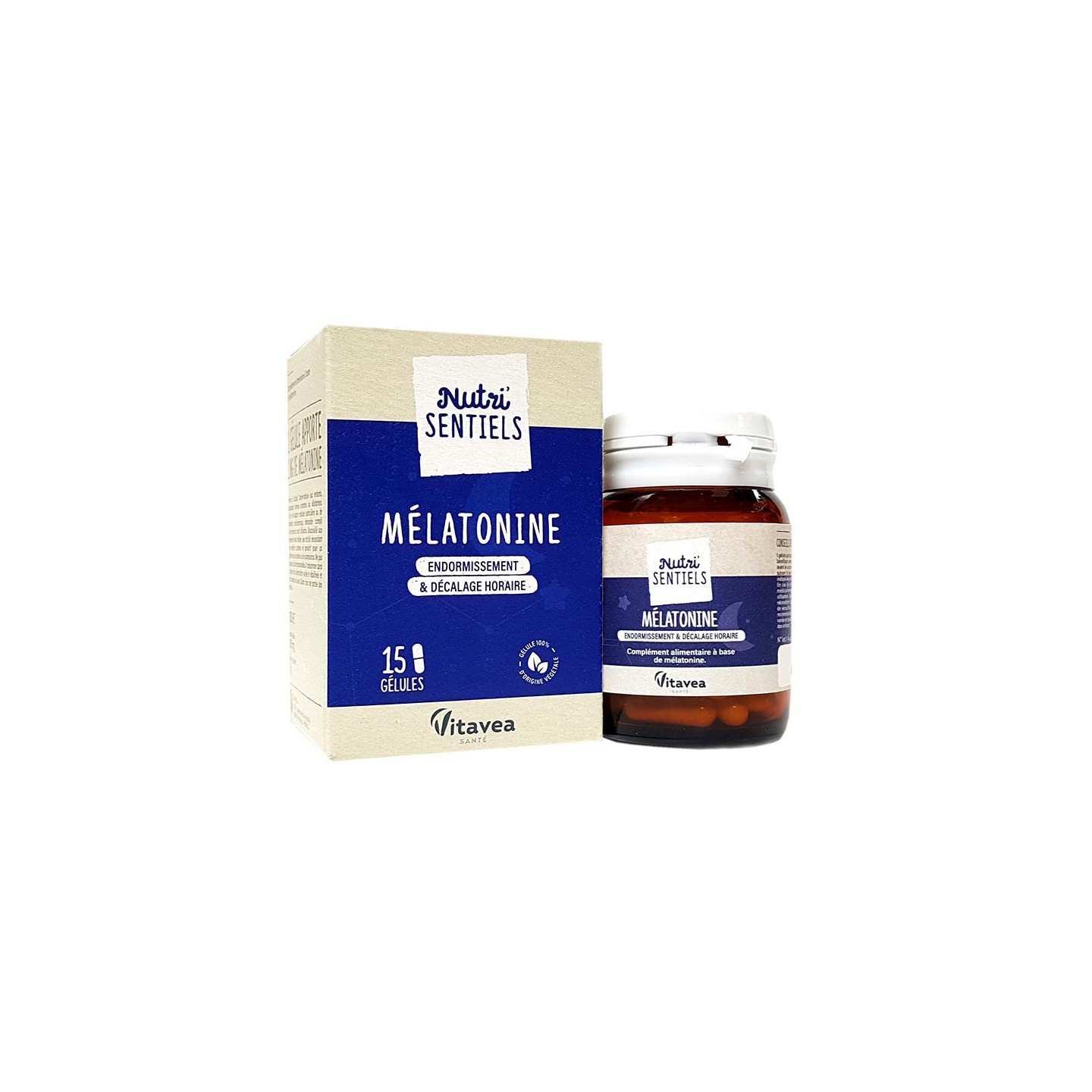 Nutrisanté Nutri'sentiels Mélatonine 1mg - 15 gélules