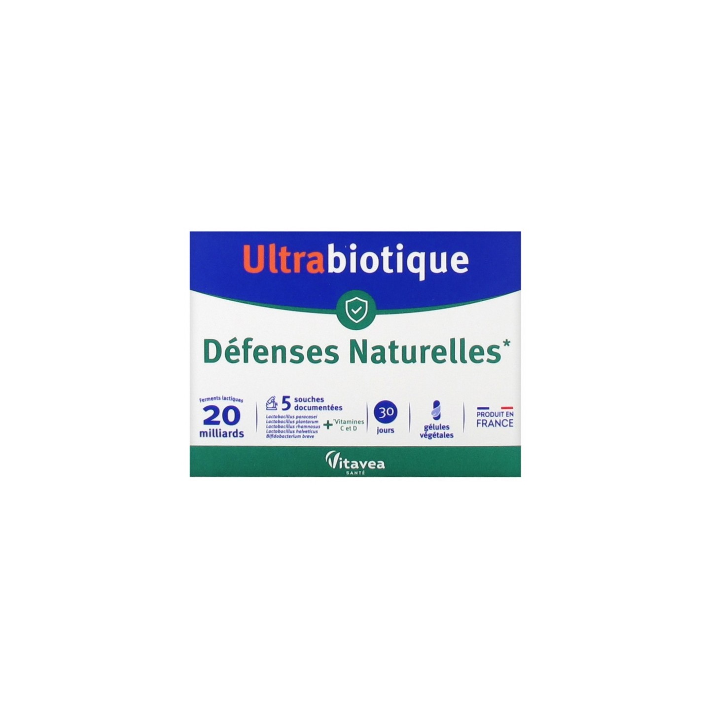 Nutrisanté Ultrabiotique Défenses naturelles - 30 gélules végétales