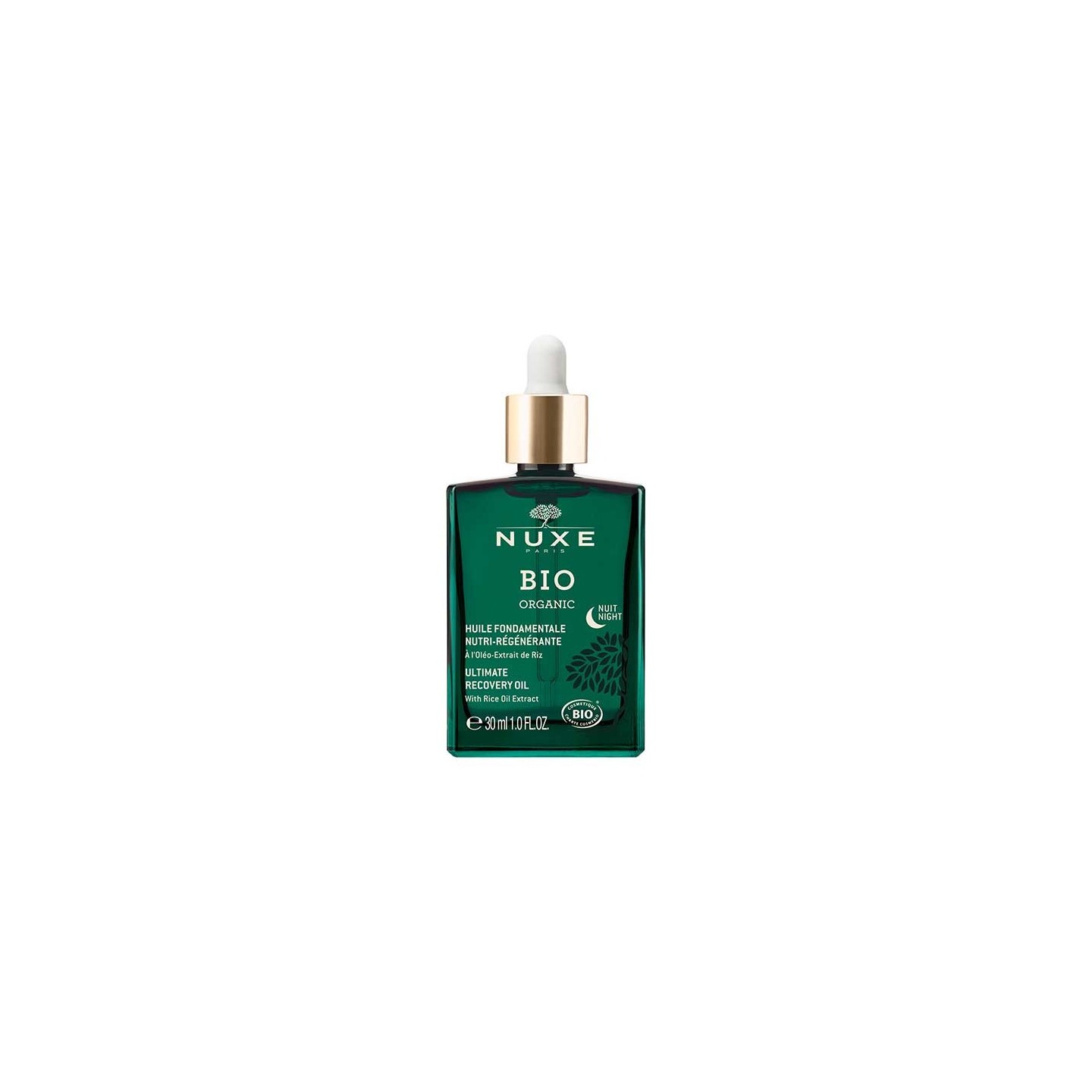 Nuxe Bio Organic Huile nuit fondamentale nutri-régénérante - 30ml