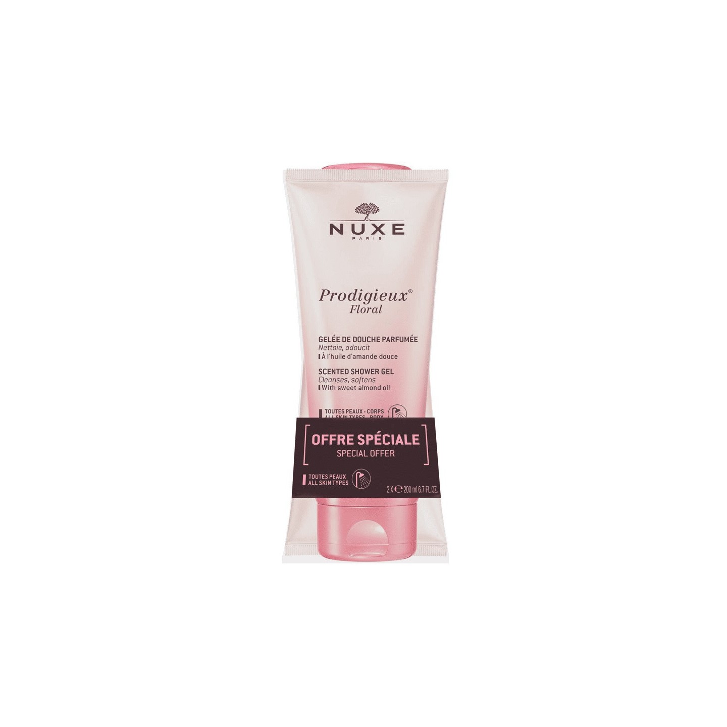 Nuxe Gelée de douche parfumée Prodigieux® Floral - Lot de 2 x 200ml