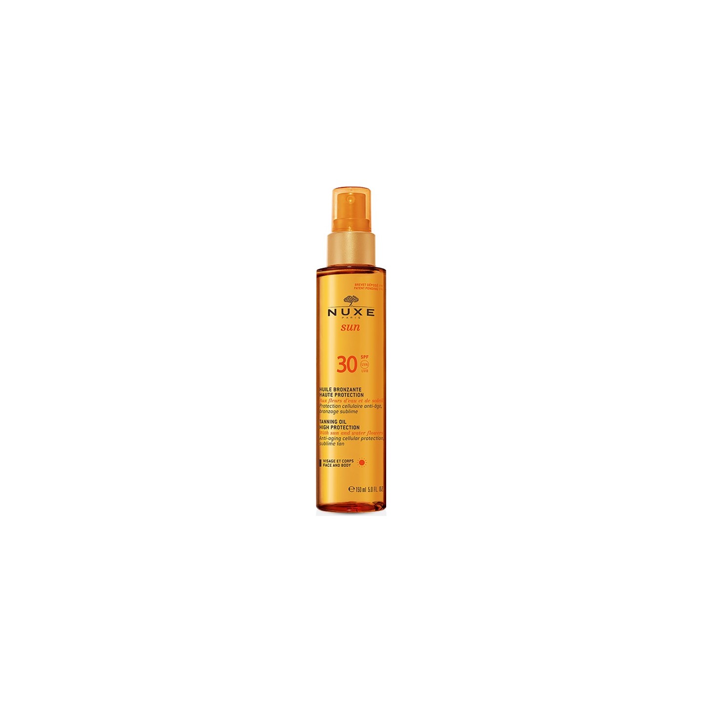 Nuxe sun spf30 huile bronzante 150ml