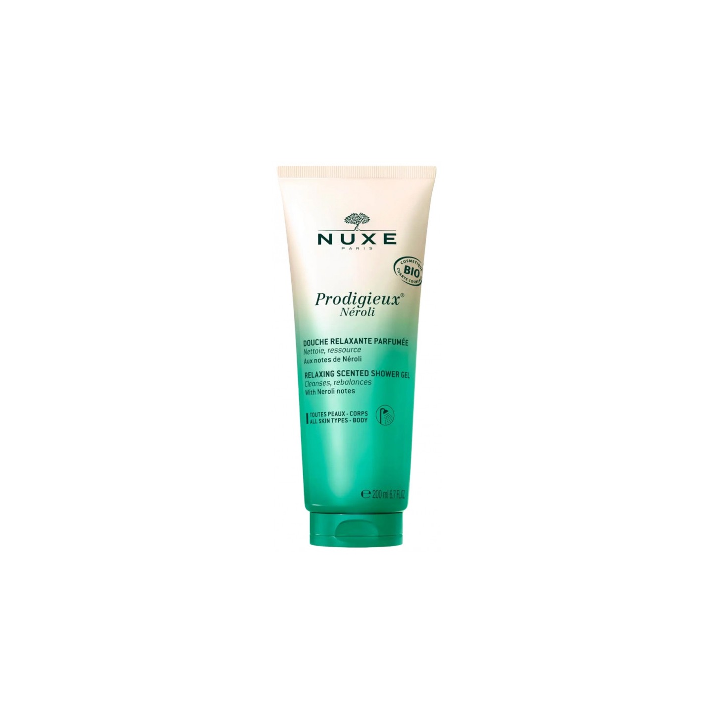Nuxe Prodigieux® Néroli Gelée de douche relaxante parfumée Bio - 200ml