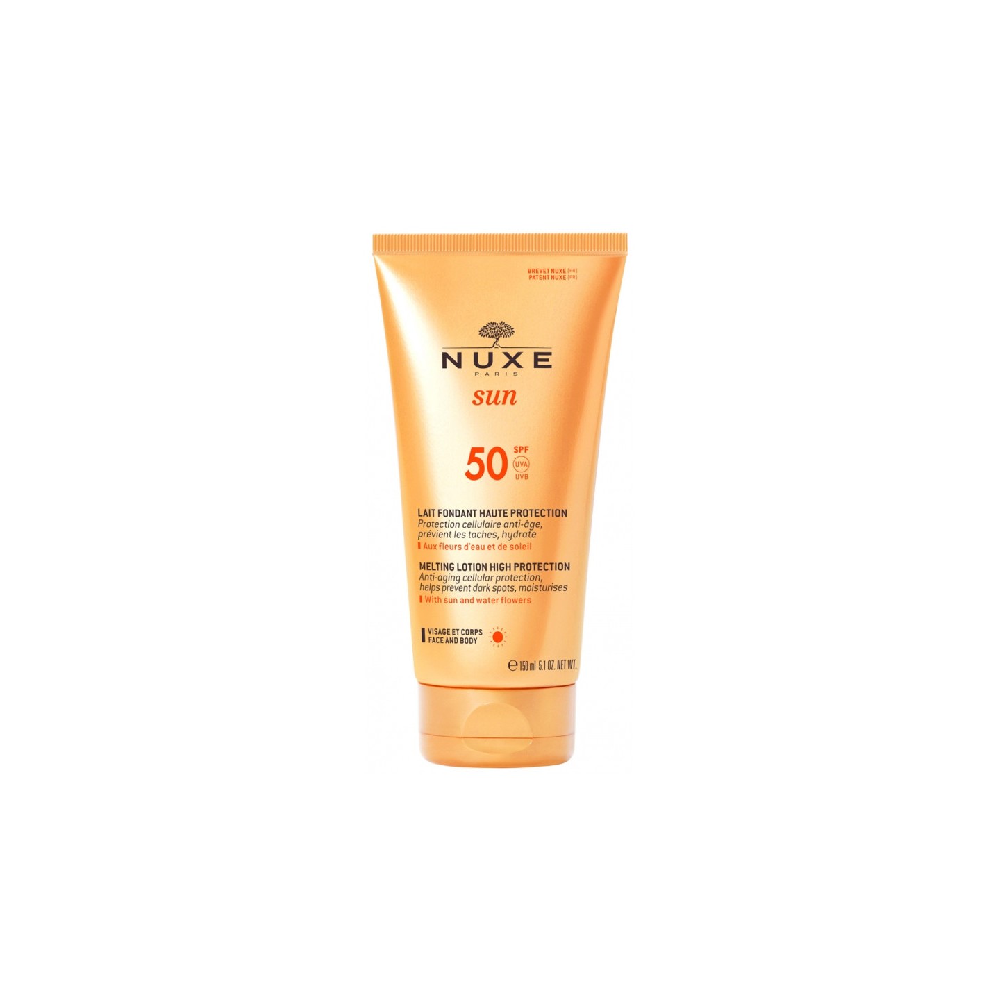 Nuxe Sun Lait fondant haute protection visage et corps SPF50 - 150ml