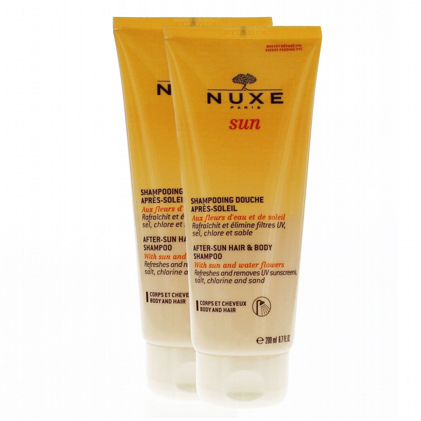 Nuxe sun shampooing douche apres-soleil 2x200 ml