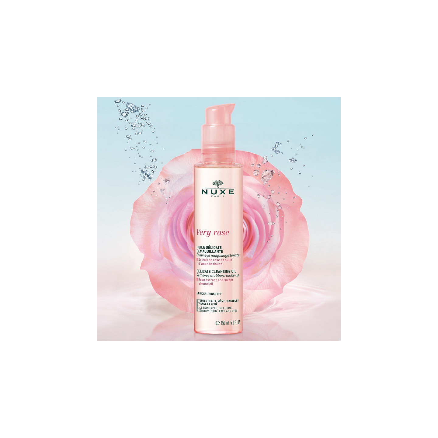Nuxe Very Rose Huile délicate démaquillante - 150ml