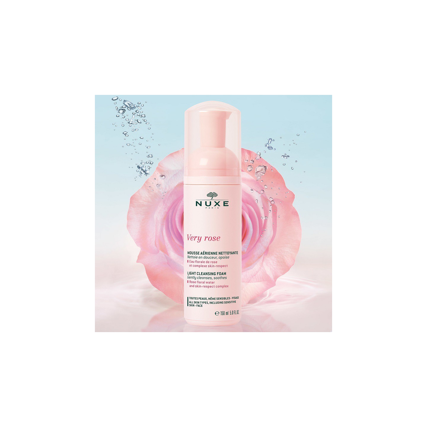 Nuxe Very Rose Mousse aérienne nettoyante - 150ml