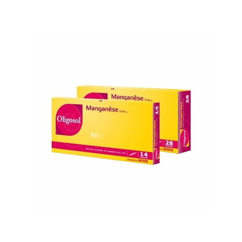Pharmacie Bastille - Oligosol manganèse 28 ampoules 56ml