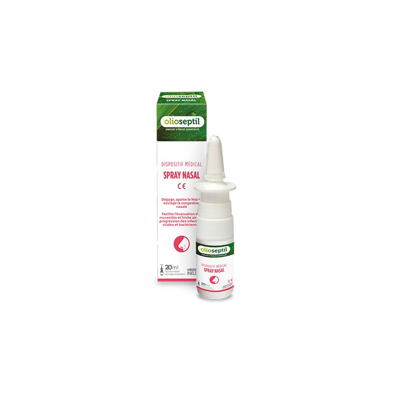 INELDÉA OLIOSEPTIL Spray Nasal 20ml Hypertonique - Congestion Nasale, Nez Bouché, Rhume